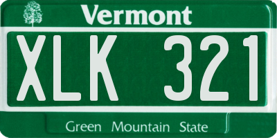 VT license plate XLK321