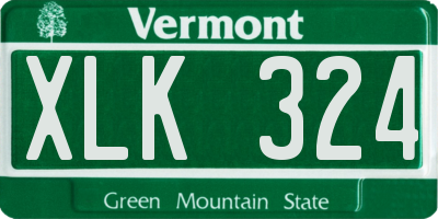 VT license plate XLK324