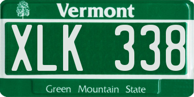 VT license plate XLK338