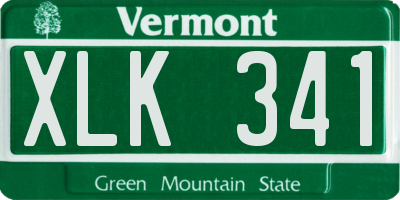 VT license plate XLK341