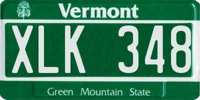 VT license plate XLK348