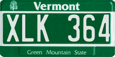 VT license plate XLK364