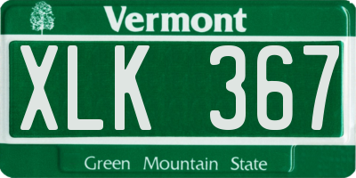 VT license plate XLK367