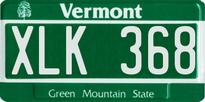 VT license plate XLK368
