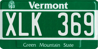 VT license plate XLK369