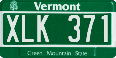 VT license plate XLK371