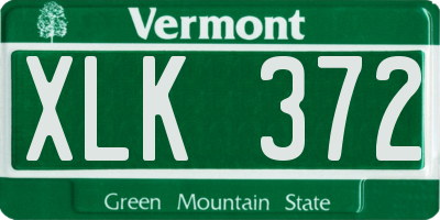 VT license plate XLK372