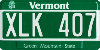 VT license plate XLK407