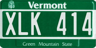 VT license plate XLK414