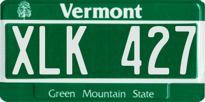VT license plate XLK427