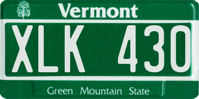 VT license plate XLK430