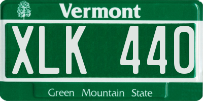 VT license plate XLK440