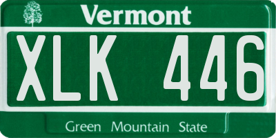 VT license plate XLK446