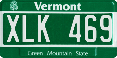 VT license plate XLK469
