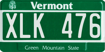 VT license plate XLK476