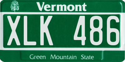 VT license plate XLK486
