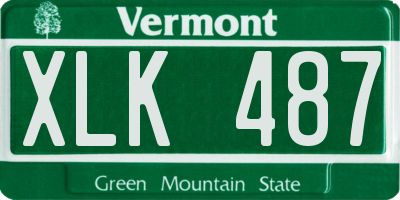 VT license plate XLK487