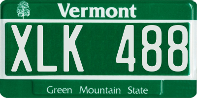 VT license plate XLK488