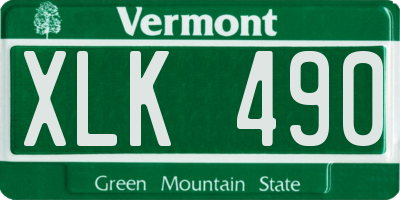 VT license plate XLK490