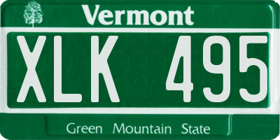VT license plate XLK495