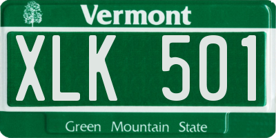 VT license plate XLK501