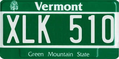 VT license plate XLK510