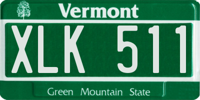 VT license plate XLK511
