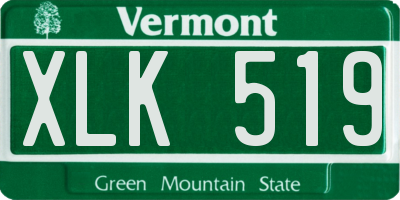 VT license plate XLK519