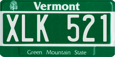 VT license plate XLK521
