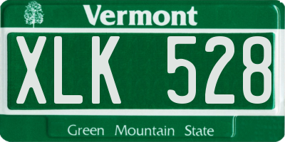 VT license plate XLK528