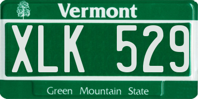 VT license plate XLK529