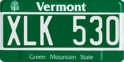 VT license plate XLK530