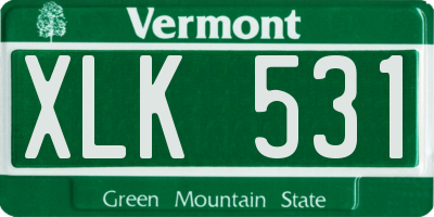 VT license plate XLK531