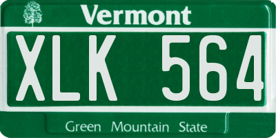 VT license plate XLK564