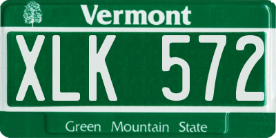 VT license plate XLK572