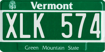 VT license plate XLK574