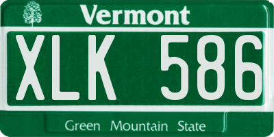 VT license plate XLK586