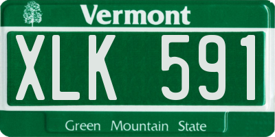 VT license plate XLK591