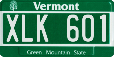 VT license plate XLK601