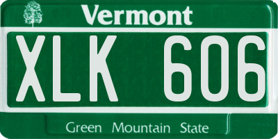 VT license plate XLK606