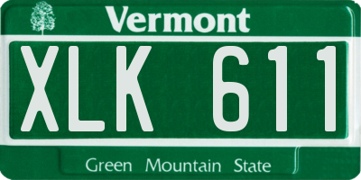 VT license plate XLK611