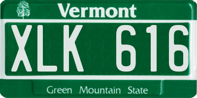 VT license plate XLK616