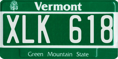 VT license plate XLK618
