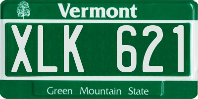 VT license plate XLK621