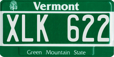 VT license plate XLK622