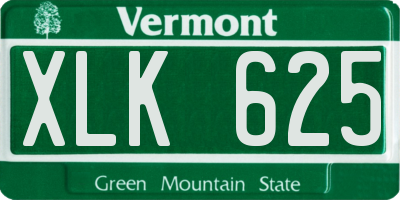 VT license plate XLK625
