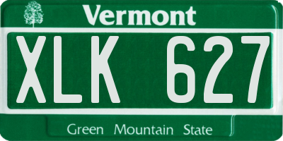 VT license plate XLK627