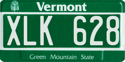 VT license plate XLK628
