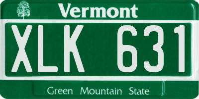 VT license plate XLK631