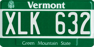 VT license plate XLK632